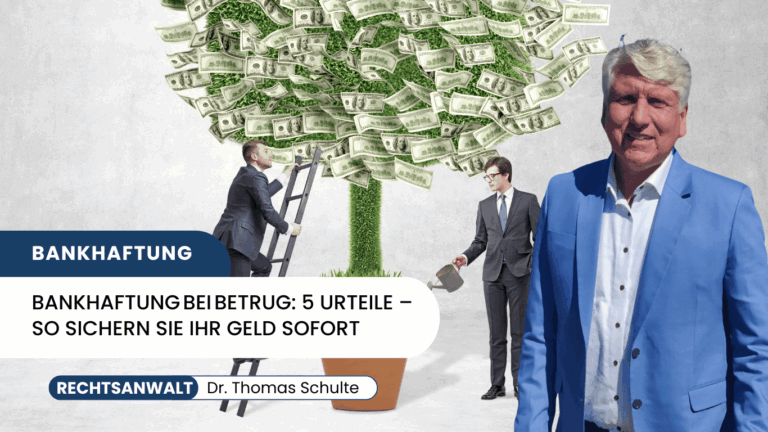 Bankhaftung bei Betrug- 5 Urteile – so sichern Sie Ihr Geld sofort - Dr Thomas Schulte